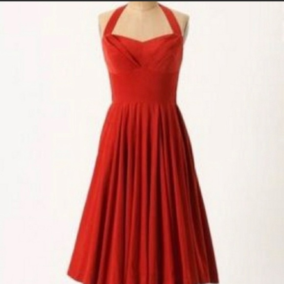 Anthropologie Dresses & Skirts - Anthropologie Girls from Savoy Rodna Corduroy Halter Vintage Pinup Dress NWT